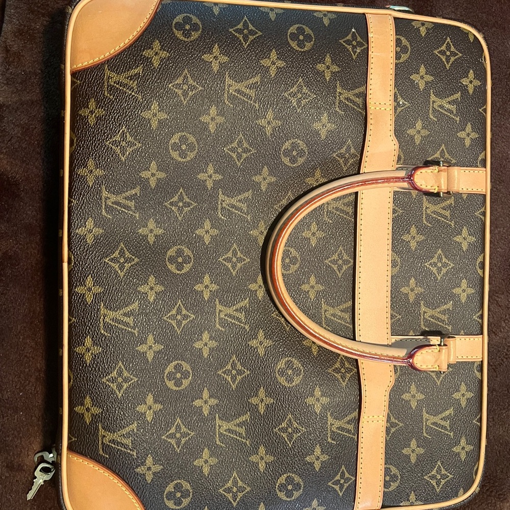 Louis Vuitton Tan and Brown Monogram Briefcase - Picture 5 of 7